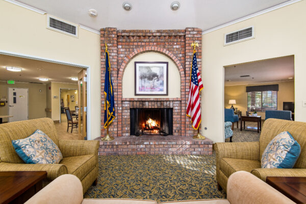 Conifer House indoor photo of fireplace 